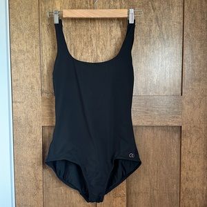 Calia Black Swimsuit with straps back detail.